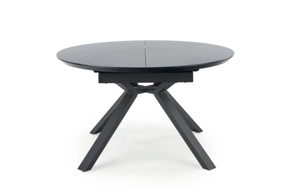 Stół rozkładany VERTIGO 130(180)x130 czarny marmur okrągły | MIRAT. w stylu LOFT kolekcja