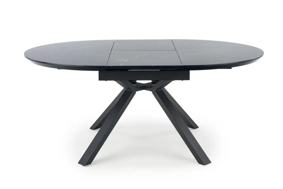 Stół rozkładany VERTIGO 130(180)x130 czarny marmur okrągły | MIRAT. w stylu LOFT kolekcja