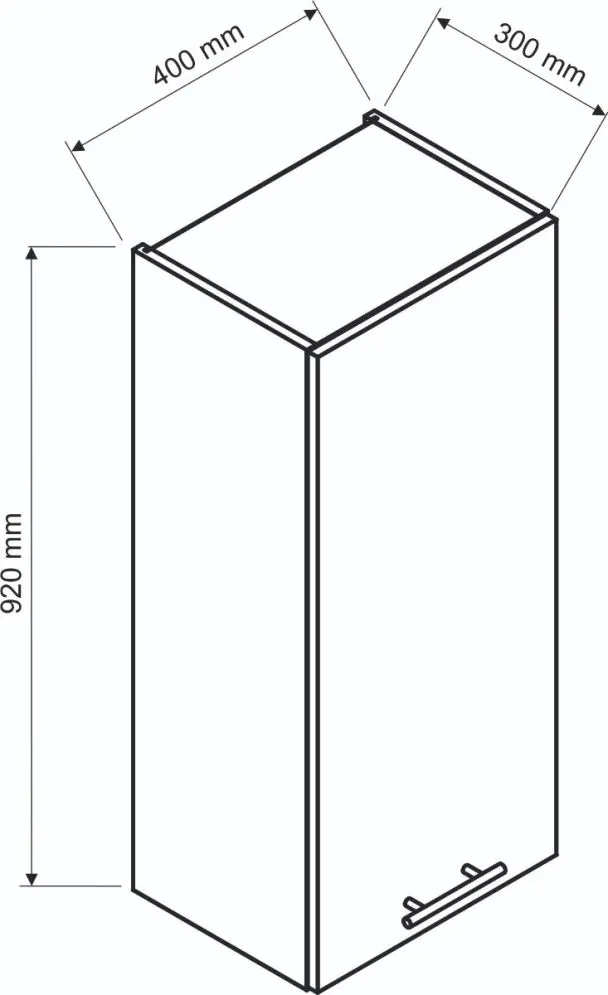 Szafka kuchenna wisząca 40 BONO W40 P/L /92 dąb wotan I sklep meblowy MIRAT. styl LOFT
