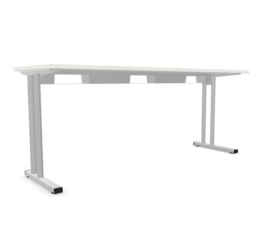 Biurko EASY SPACE C-LEG RC 180x60cm białe z otworem na kable I sklep meblowy MIRAT.