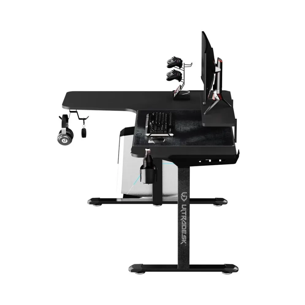Biurko gamingowe WINGER czarne ULTRADESK | MIRAT.