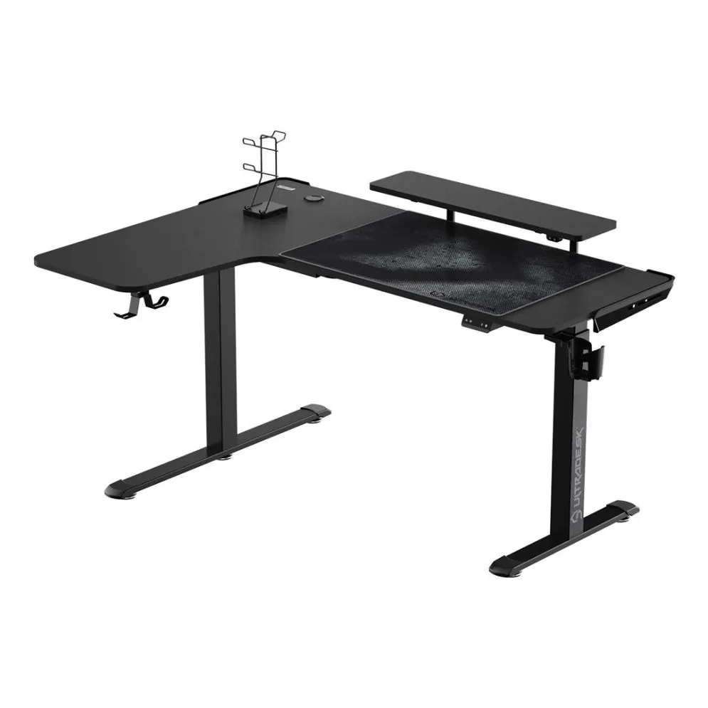 Biurko gamingowe WINGER czarne ULTRADESK | MIRAT.