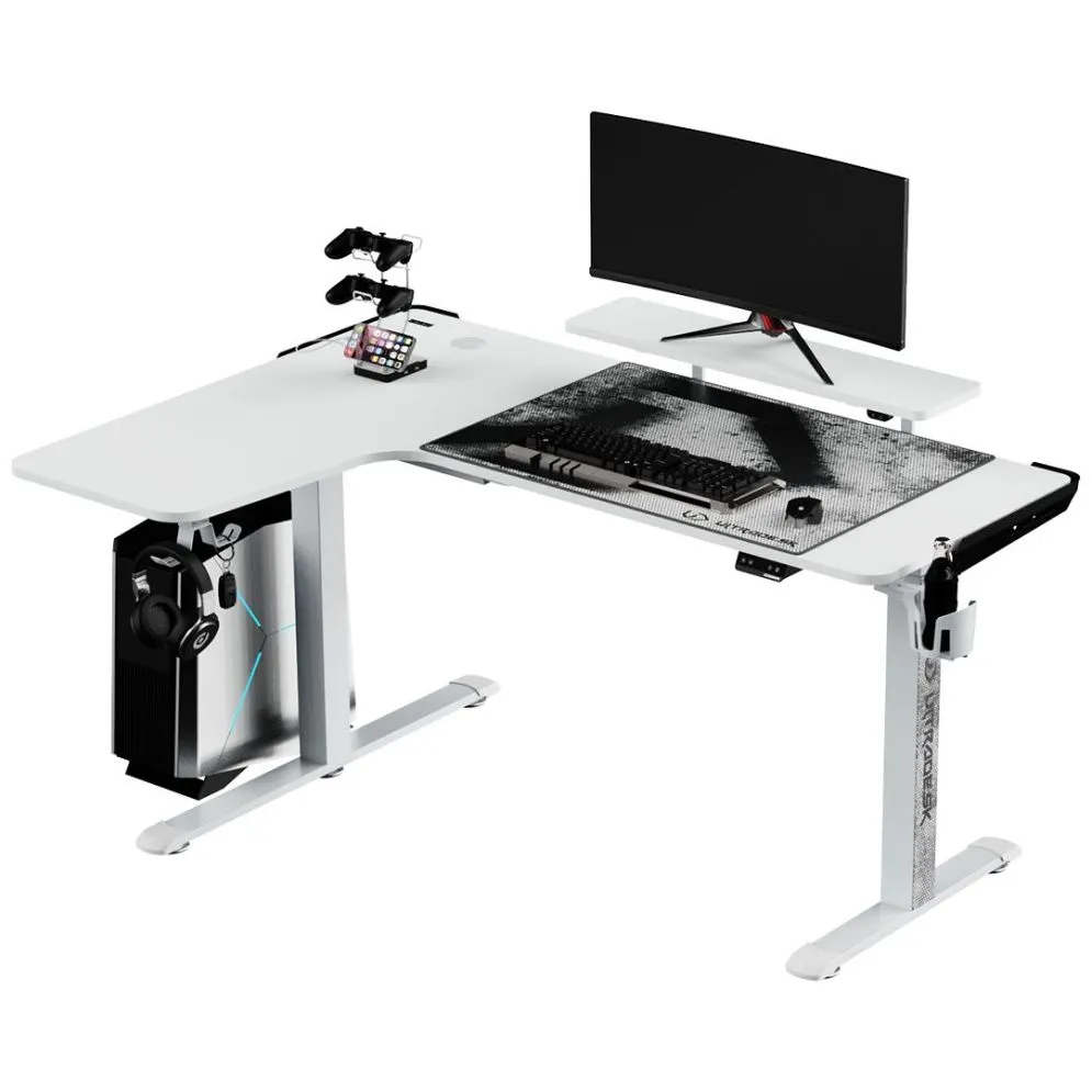Biurko gamingowe WINGER białe ULTRADESK | MIRAT.