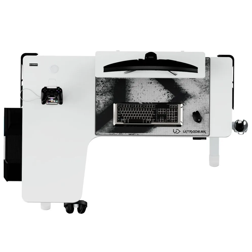 Biurko gamingowe WINGER białe ULTRADESK | MIRAT.