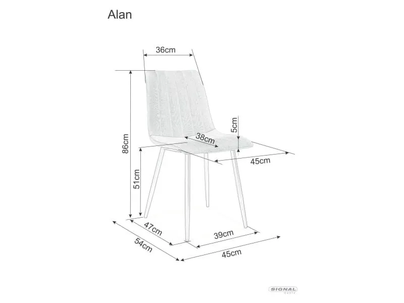 Nowoczesne krzesło tapicerowane Alan Brego ciemno szare w stylu loft | MIRAT styl LOFT