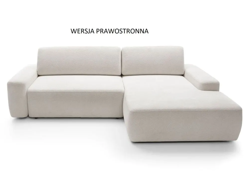 Narożnik z funkcją spania BELLA śmietankowy prawy/lewy I sklep meblowy MIRAT. styl SKANDYNAWSKI
