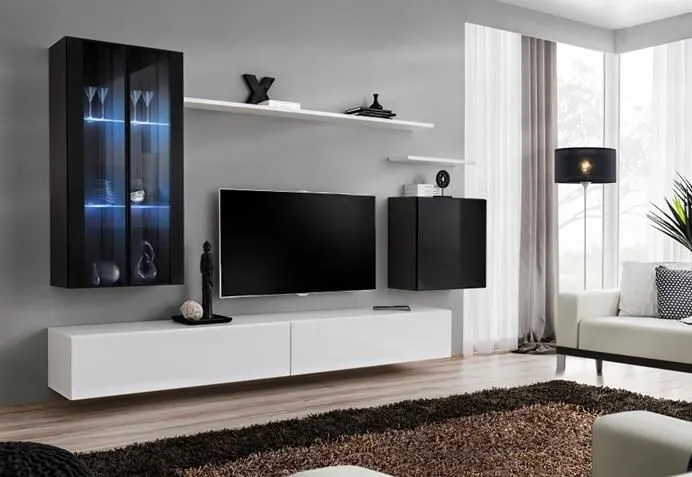 Meblościanka SWITCH XII na wysoki połysk z podświetleniem | MIRAT. w stylu  kolekcja SWITCH