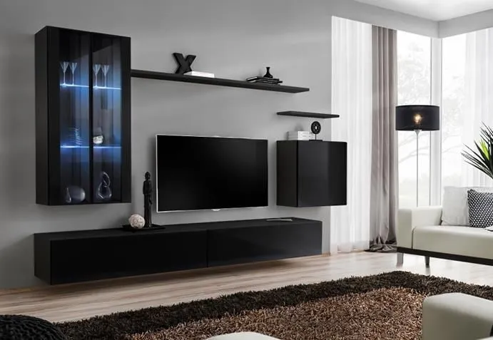 Meblościanka SWITCH XII na wysoki połysk z podświetleniem | MIRAT. w stylu  kolekcja SWITCH