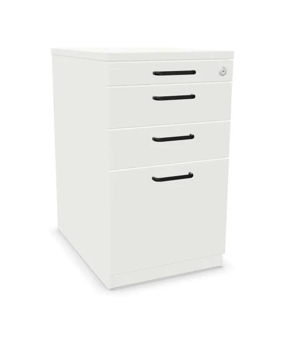 Kontenerek biurowy EASY SPACE 3D PB 43cm biały z zamkiem I sklep meblowy MIRAT.