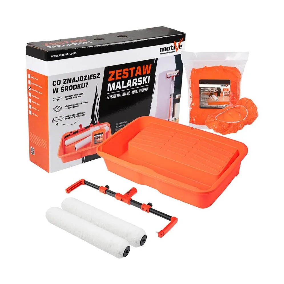 Profesjonalny zestaw malarski Motive V-PRO 2x White Fibra 40cm MIRAT.