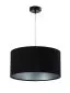 Lampa wisząca HOME 40 czarna/srebrna walec welurowa | MIRAT. w stylu  kolekcja