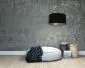 Lampa wisząca HOME 40 czarna/srebrna walec welurowa | MIRAT. w stylu  kolekcja
