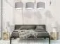 Lampa wisząca HOME 30 szara/biała ręcznie robiona welurowa | MIRAT. w stylu  kolekcja