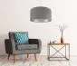 Lampa wisząca HOME 60 szara/srebrna welurowa polskiej produkcji | MIRAT. w stylu  kolekcja