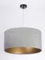 Lampa wisząca HOME 50 szara/złota w kształcie walca ręcznie robiona | MIRAT. w stylu kolekcja