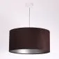 Lampa wisząca HOME 30 brązowa/srebrna mała w kształcie walca | MIRAT. w stylu  kolekcja