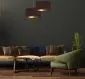 Lampa wisząca HOME 40 brązowa/złota polskiej produkcji | MIRAT. w stylu kolekcja