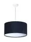 Lampa wisząca HOME 30 granatowa/biała welurowa w kształcie walca | MIRAT.