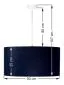 Lampa wisząca HOME 60 granatowa/biała w stylu glamour | MIRAT.