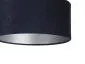 Lampa wisząca HOME 40 granatowa/srebrna welurowa w stylu glamour | MIRAT.