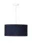 Lampa wisząca HOME 30 granatowa/srebrna w kształcie walca | MIRAT.