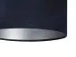 Lampa wisząca HOME 50 granatowa/srebrna ręcznie robiona w kształcie walca | MIRAT.