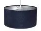 Lampa wisząca HOME 50 granatowa/srebrna ręcznie robiona w kształcie walca | MIRAT.