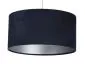 Lampa wisząca HOME 50 granatowa/srebrna ręcznie robiona w kształcie walca | MIRAT.