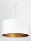 Lampa wisząca HOME 60 biała/złota w stylu glamour | MIRAT.