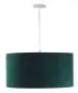 Lampa wisząca HOME 50 zielona/biała walec welurowa | MIRAT.