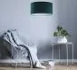 Lampa wisząca HOME 50 zielona/biała walec welurowa | MIRAT.