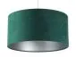 Lampa wisząca HOME 50 zielona/srebrna welurowa walec | MIRAT.