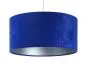 Lampa wisząca HOME 50 niebieska/srebrna walec welurowa | MIRAT.