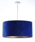 Lampa wisząca HOME 40 niebieska/złota welurowa polskiej produkcji | MIRAT.