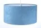 Lampa wisząca HOME 50 błękitna/biała welurowa w stylu glamour | MIRAT.