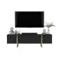 Szafka RTV GRANT 180cm czarny mat do salonu I sklep meblowy MIRAT. styl GLAMOUR, LOFT