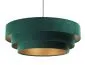 Lampa wisząca TRIO zielona/złota z potrójnym abażurem | MIRAT.