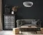 Lampa wisząca TRIO szara/srebrna nowoczesna do salonu | MIRAT. w stylu  kolekcja