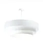 Lampa wisząca TRIO biała welurowa w stylu glamour | MIRAT. w stylu kolekcja