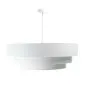 Lampa wisząca TRIO biała/srebrna w stylu glamour do jadalni | MIRAT. w stylu kolekcja