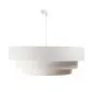 Lampa wisząca TRIO biała/złota welurowa do jadalni | MIRAT. w stylu kolekcja