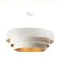 Lampa wisząca TRIO biała/złota welurowa do jadalni | MIRAT. w stylu kolekcja