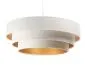 Lampa wisząca TRIO biała/złota welurowa do jadalni | MIRAT. w stylu kolekcja