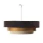 Lampa wisząca TRIO MIX brązowa/złota/beżowa welurowa na 1 żarówkę | MIRAT. w stylu  kolekcja