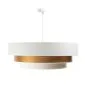 Lampa wisząca TRIO MIX biała/złota welurowa symetryczna | MIRAT. w stylu kolekcja
