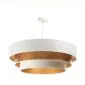 Lampa wisząca TRIO MIX biała/złota welurowa symetryczna | MIRAT. w stylu kolekcja