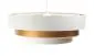 Lampa wisząca TRIO MIX biała/złota welurowa symetryczna | MIRAT. w stylu kolekcja