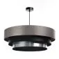 Lampa wisząca TRIO MIX szara/czarna/srebrna elegancka satynowa | MIRAT. w stylu kolekcja