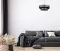 Lampa wisząca TRIO MIX szara/czarna/srebrna elegancka satynowa | MIRAT. w stylu kolekcja