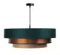 Lampa wisząca TRIO MIX zielona/miedziana/beżowa z potrójnym abażurem | MIRAT. w stylu  kolekcja